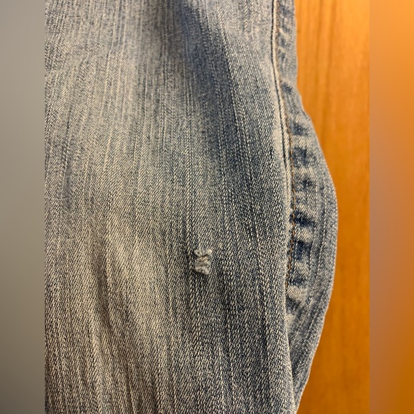 LEE Girls 539M749 Size 6X Blue Denim Jeans - Distressed Embroidered Flap Pockets - Picture 4 of 7